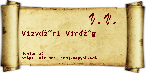 Vizvári Virág névjegykártya